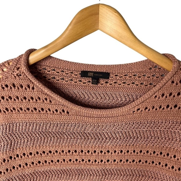 Frye Knit Sweater Flare Sleeve Mauve Size Small - Picture 3 of 7